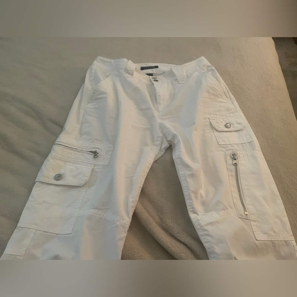 Ralph Lauren White Cargo Pants